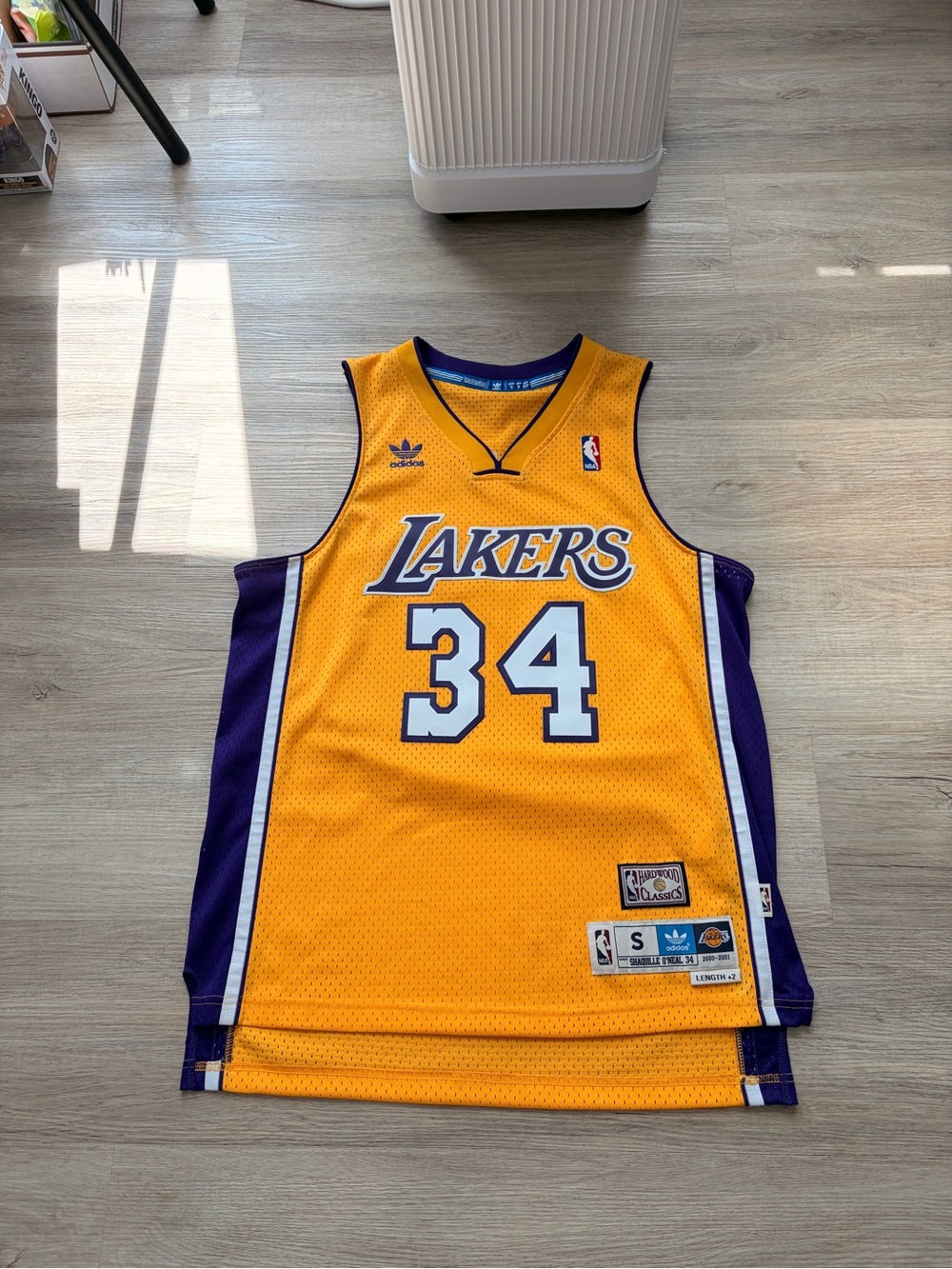 Adidas Los Angeles Lakers #34 Shaq Basketball Jersey